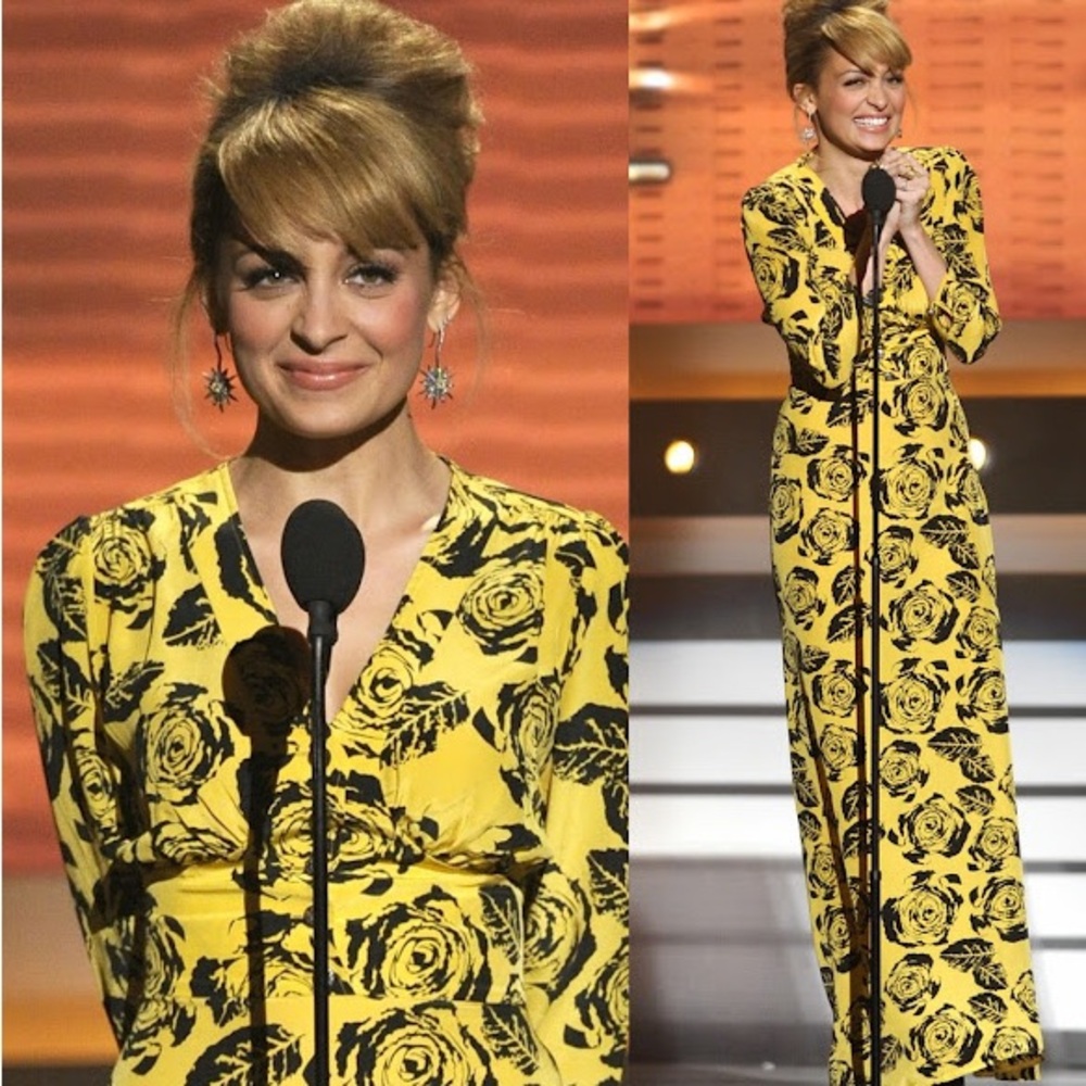 Winter Kate Yellow Floral silk Dress